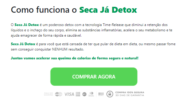 SecaJa Detox funciona